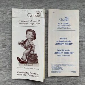 1972 Vintage Goebel Hummel Figurine Brochure & Price List Catalog - 2 Pieces